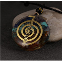 Orgonit-Amulett, Energieerzeuger 3,5 cm auf gewachster Schnur 60 cm