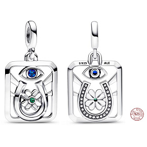 Charme Sterling Silber 925 Tarot Karte - Mini Medaillon, Anhänger Armband Symbol
