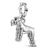 Charm Sterlingsilber 925 Hund - Irischer Terrier, Anhänger für Armband Tier