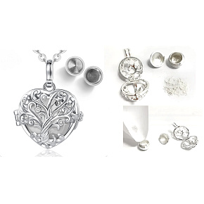 Memorial, Urnen-Gedenkanhänger, Herz-Olivenblatt, wasserdicht, Edelstahl 18 mm