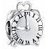 Charme Sterling Silber 925 Wecker, Uhr, Perle auf Armband Symbol
