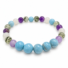 Armband mit Geschichte – Ich denke an dich, natürliche Mineralien, Kugel 8 mm / Handgelenk 16–18 cm Armband mit Geschichte – Ich denke an dich, natürliche Mineralien, Kugel 8 mm / Handgelenk 16–18 cm