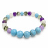 Armband mit Geschichte – Ich denke an dich, natürliche Mineralien, Kugel 8 mm / Handgelenk 16–18 cm