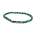 Malachit Facettenarmband elastischer Naturstein, Kugel 4 mm / 16 - 17 cm, Wunschstein