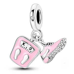 Charme Sterling Silber 925 Schlankheitskur 2in1, Anhänger Armband Sport