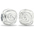 Charm Sterlingsilber 925 Weiße Rose in Blüte, Perle für Armband Natur