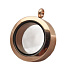 Medailon s otočným uzávěrem nerezový růžové zlato barva tloušťka 11 mm x 30 mm
