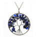 Lapislazuli Lebensbaum-Anhänger Naturheilstein, Kettenlänge: 45 + 5 cm, Stein der Harmonie