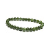 Diopsid-Armband elastischer Naturstein, Kugel 6 mm / 16 - 17 cm, doppelter Reinigungsstein