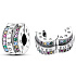 Charme Sterling Silber 925 Forever farbigen Zirkonia, Stopper, Clip Perle auf Liebe Armband