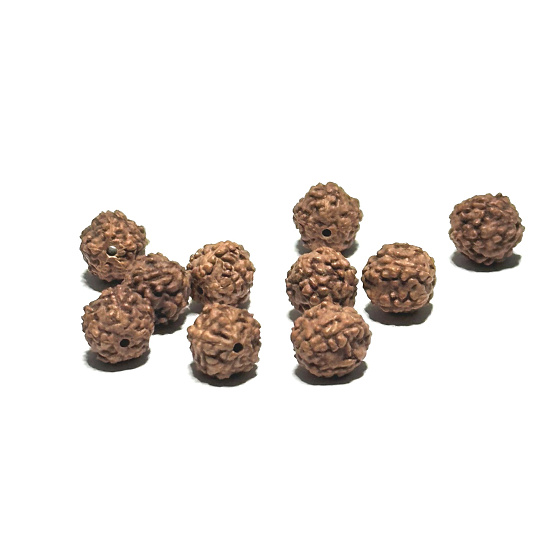 Rudraksha natürliche Perle 7 mm, 10 Stück