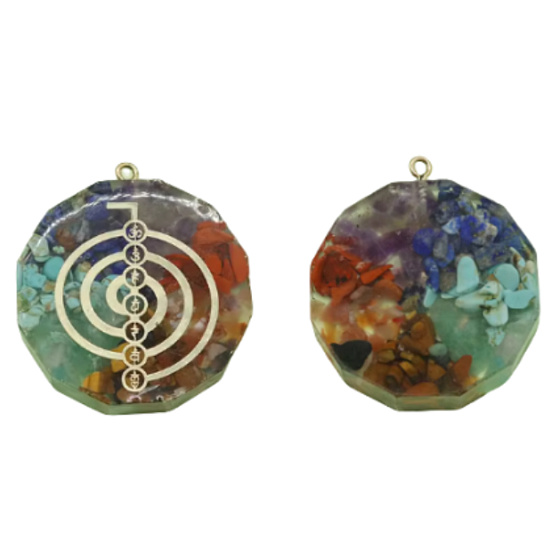 Orgonit-Amulett, Energieerzeuger 3,5 cm auf gewachster Schnur 60 cm