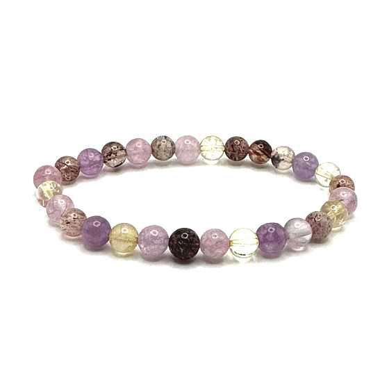 Kakoxen Gummiarmband, Natursteinkugel 6 mm / 16 - 17 cm