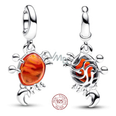 Charms Sterling Silber 925 Disney Die kleine Meerjungfrau - Sebastian die Krabbe, Anhänger für Armband Charms Sterling Silber 925 Disney Die kleine Meerjungfrau - Sebastian die Krabbe, Anhänger für Armband