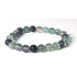 Fluorit grün-klar Armband elastisch Naturstein, Kugel 8 mm / 16-17 cm, genialer Stein