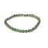 Diopsid-Facettenarmband elastischer Naturstein, Kugel 4 mm / 16 - 17 cm, Doppelreinigungsstein