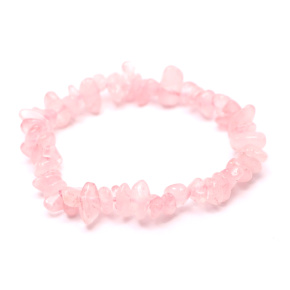 Rosie's Armband elastisch gehackter Naturstein 16 cm, für Kinder, Stein der Liebe
