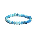Larimar-Armband elastischer Naturstein, Kugel 6 mm / 16 - 17 cm, Stein des mythischen Atlantis