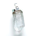 Kristallspike in Metall Anhänger Naturstein 3,5 - 4,5 cm 1 Stück, Steinchen