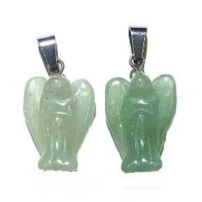 Aventurin grün Engel Schutzengel Anhänger Naturstein handgeschliffen 2,5 cm 1 Stück, Glücksstein