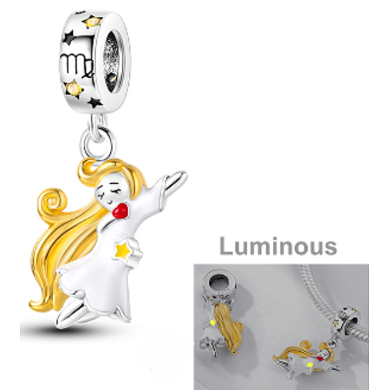 Sterling Silber 925 Luminous - Sternzeichen Jungfrau, Armband-Anhänger