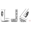 Charme Sterling Silber 925 Alphabet Buchstabe L, Perle für Armband