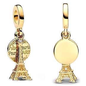 Charm Sterling Silber 925 Paris Eiffelturm 2in1, reise armband anhänger