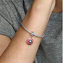 Charme Sterling Silber 925 Marvel The Avengers, Captain America Schild, Armband-Anhänger