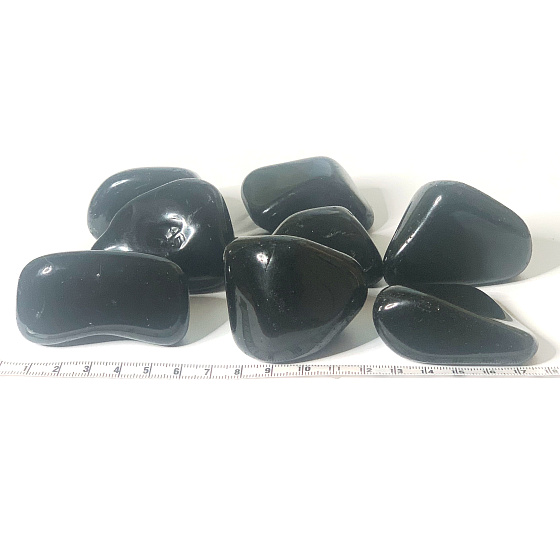 Obsidian Getrommelter Naturstein 40 - 100 g, 1 Stück, Rettungsstein