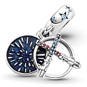 Charms Sterling Silber 925 Marvel Star Wars Lichtschwert 2in1, Armband Anhänger