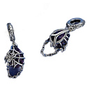 Charm Sterlingsilber 925 Spinnennetz mit Spinne, Anhänger für Armband Halloween