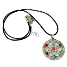 7 čaker přívěsek energetický - symbol Květ života se semenem života přírodní korálky 4 cm + řetízek 45 cm 7 čaker přívěsek energetický - symbol Květ života se semenem života přírodní korálky 4 cm + řetízek 45 cm