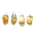 Citrin in Metallanhänger Naturstein ca. 2,5 - 3 cm, Stein des Überflusses, Erfolg