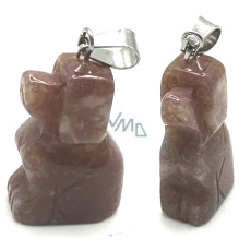 Jaspis Hund Anhänger Naturstein, handgeschliffene Figur 1,8 x 2,5 x 8 mm, Stein der positiven Energie Jaspis Hund Anhänger Naturstein, handgeschliffene Figur 1,8 x 2,5 x 8 mm, Stein der positiven Energie