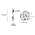 Sterling Silber 925 Religiöse Charms Unsere Liebe Frau von Lourdes, Armband Anhänger