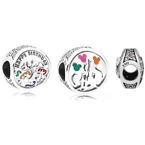 Sterling Silber 925 Disney Geburtstag - Happy Birthday, Geburtstag Armband Bead