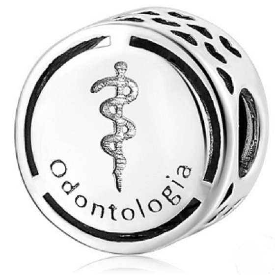 Charme Sterling Silber 925 Zahnmedizin Perle auf Armband Job