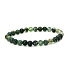 Achat grünes Moosarmband elastischer Naturstein, Kugel 6 mm / 16 - 17 cm, symbolisiert das Element der Erde