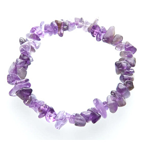 Amethyst-Armband Naturstein 19 cm, Stein der Könige und Bischöfe