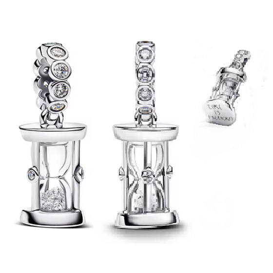 Charm Přesýpací hodiny„This Moment, přívěsek na náramek, symbol času