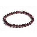 Granat-Armband elastisch Naturstein, Kugel 6 mm / 16 - 17 cm, Stein des Feuers, der Liebe