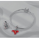 Sterling Silber 925 leuchtend - Sternzeichen Krebs, Anhänger für Armband