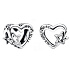 Charme Sterling Silber 925 Herz mit ineinander verschlungenen Stern, Perle auf Armband Familie