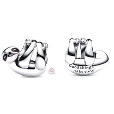 Charme Sterling Silber 925 Faultier, Perle auf Armband Tier