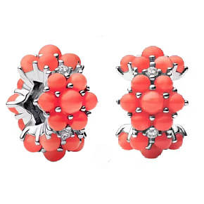 Charm Ocean - Korálově zbarvený s letní energií, korálek na náramek moře