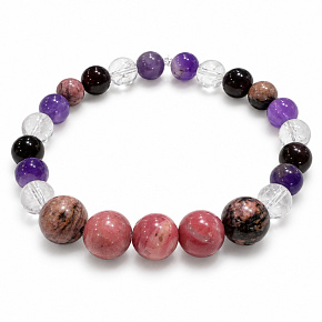Armband mit Geschichte – Für immer in meinem Herzen, natürliche Mineralien, Kugel 8 mm / Handgelenk 16–18 cm Armband mit Geschichte – Für immer in meinem Herzen, natürliche Mineralien, Kugel 8 mm / Handgelenk 16–18 cm
