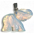 Opalit Elefant Anhänger Kunststein handgeschliffen Figur 3,5 cm, Stein der Wünsche und der Hoffnung