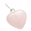 Rose Herz-Anhänger Naturstein 1,5 cm 1 Stück, Stein der Liebe