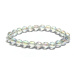 Kristall Aqua Aura Engel Facette halbmetallisch, Armband elastisch Naturstein, Perle 8 mm / 16 - 17 cm, Stein Steine