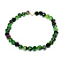 Anyolith / Rubin in Zoisit Facettenarmband elastischer Naturstein, Kugel 5 mm / 16-17 cm, lindert in Zeiten der Traurigkeit
